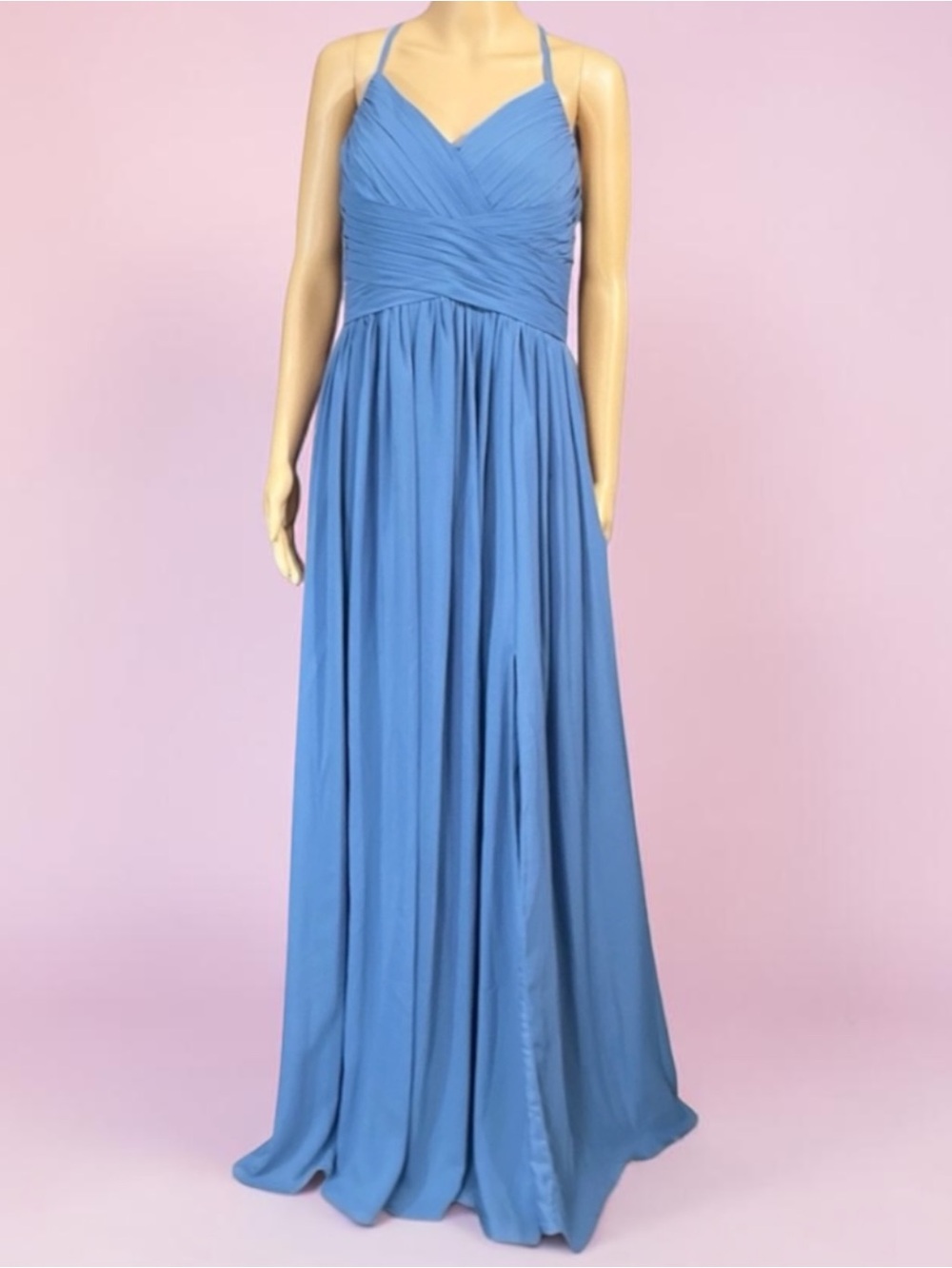 JJs House Slate Blue Bridesmaid Dress